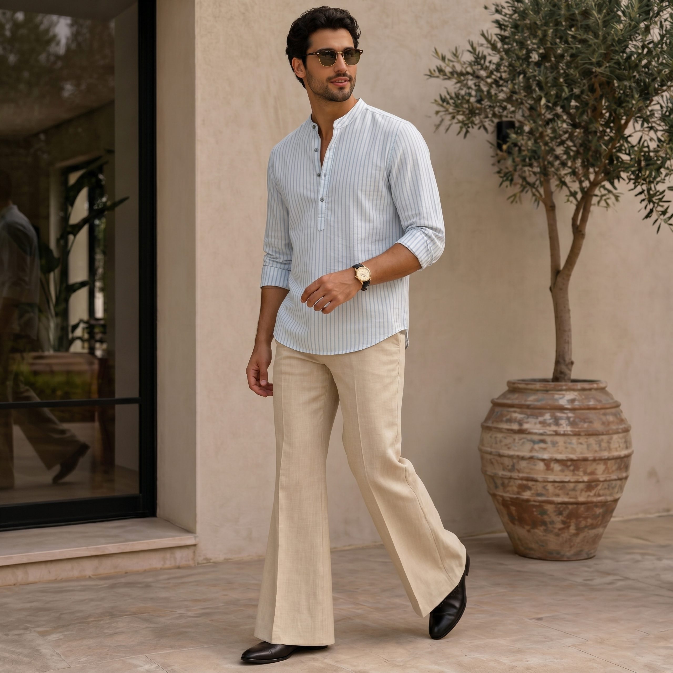 Men's Luxury Full Sleeve Katua (Sky Blue) - Image 2